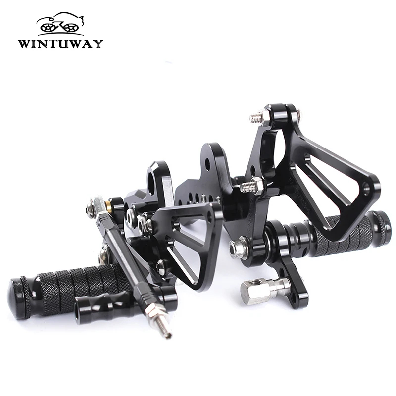 WINTUWAY Motoo - Full CNC Aluminum Motorcycle Foot Rests Rearset Rear Set For GSX1300 1999-2013 HAYABUSA 1999-2013