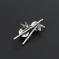 Men's Advanced Chic Brooches Skull Fox Bamboo Pin Suit Shawl Lapel Pins Hat Shirt Suit Dress Collar Pin Party Daily Accessory