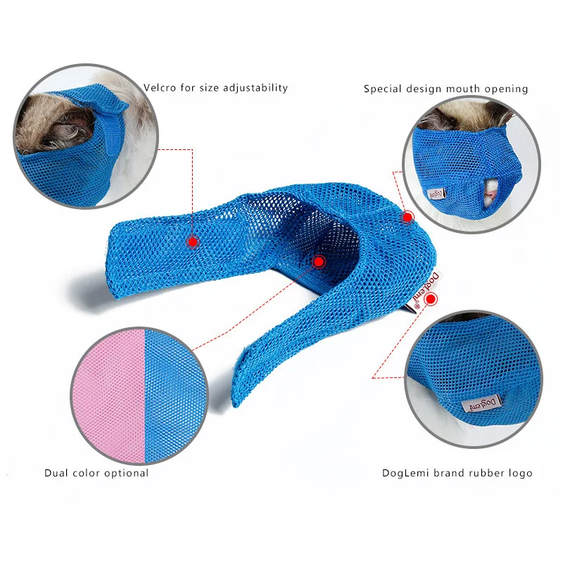 Breathable Mesh Cat Muzzle Cat Bathing Bag Bathing Mask  Anti Bite Bath Beauty Grooming Supplies Cat Travel Tools Pet Supplies