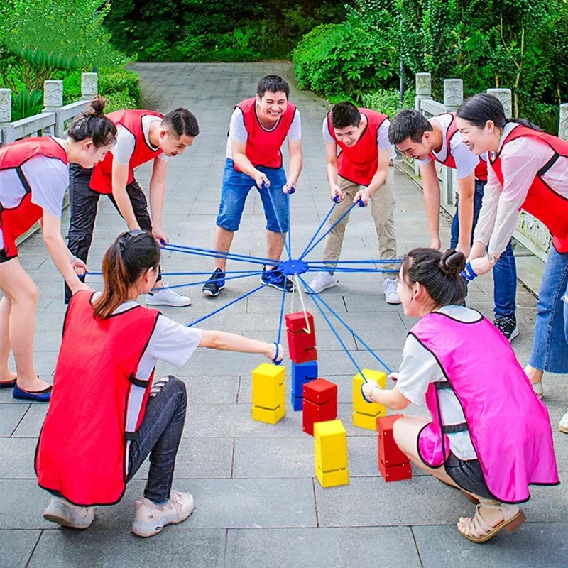 Child Outdoor Sport Teamwork Game Props Toy Children Cooperate To Build Tower  Kindergarten Sensory Equipment Kids Sports Toys