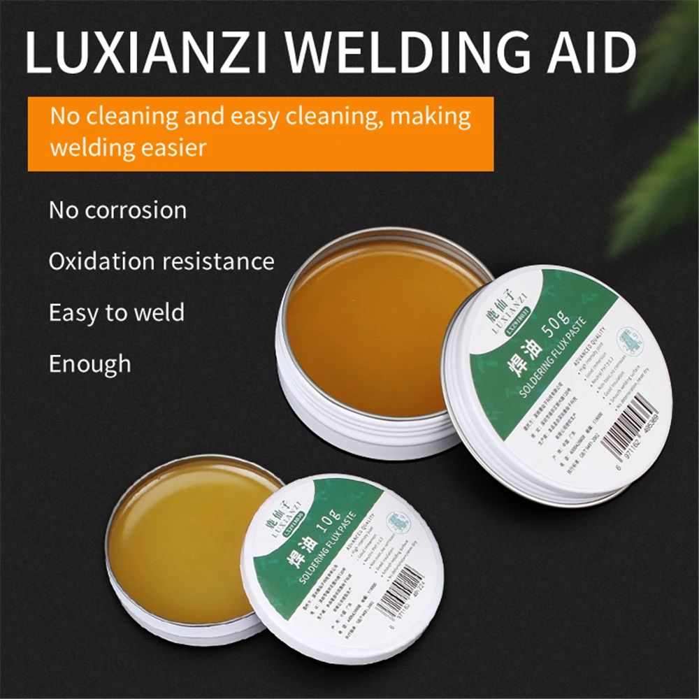 LUXIANZI 10/50g Pasta per saldatura flusso di Pasta per saldatura ad alta purezza flusso per SMD IC PCB BGA strumenti di riparazione per saldatura Pasta non pulita Soldar