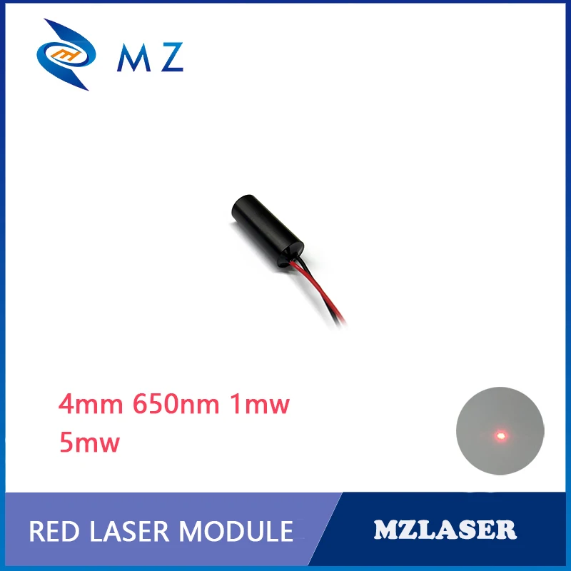 650nm Laser Diode Module 1mw 5mw Red Dot/Pointer Mini D4mm High Quality Class II Industrial Grade APC Driving