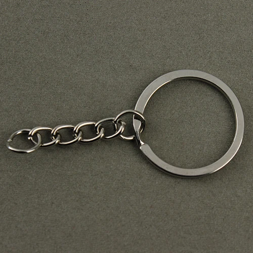 5-20 Stück Schlüsselanhänger in Goldfarbe, Schlüsselring aus Bronze oder Rhodium, 28 mm lang, runde Schlüsselringe für DIY-Schmuckherstellung, Großhandel – Detail 2