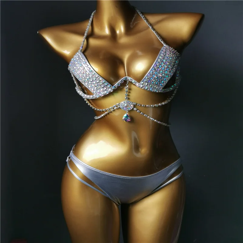 Imagem -05 - Venus Férias Diamante Conjunto de Biquíni Novo Estilo Sexy Mulher Banho Strass Bling Pedras Quente Beachwear Biquíni 2023