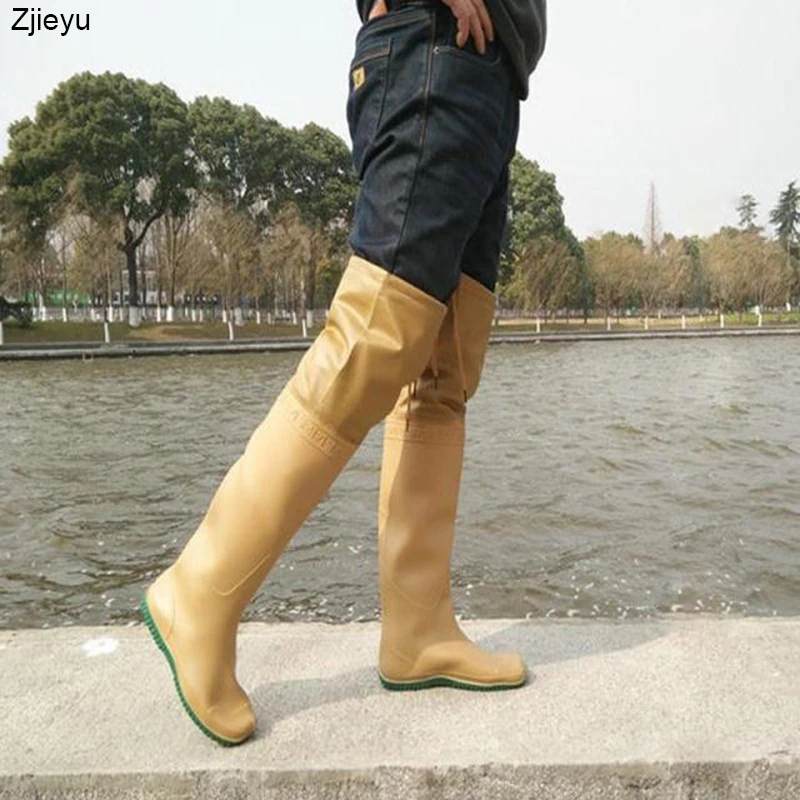 Rain Boots Men Rubber Wellies Soft Fishing Boots   Rain Boots Washing Bot for Car Rainboots Galoshes Mens Knee Boots