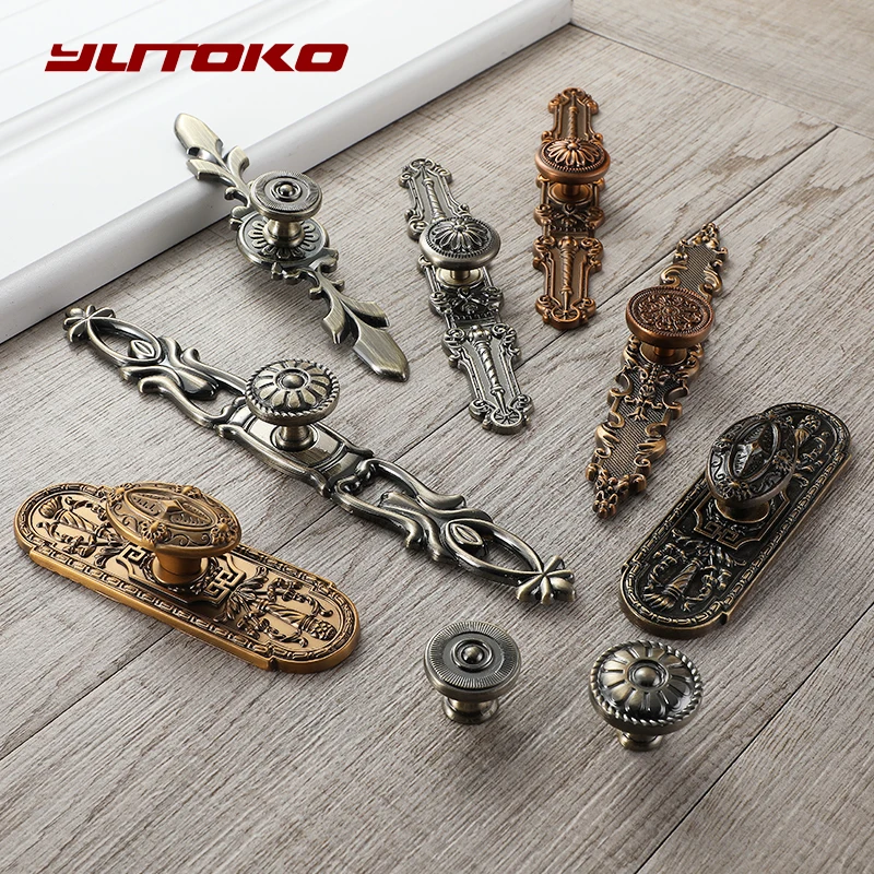 Винтажные дверные ручки yuводостойкие ручки и ручки для кухонных шкафов ...