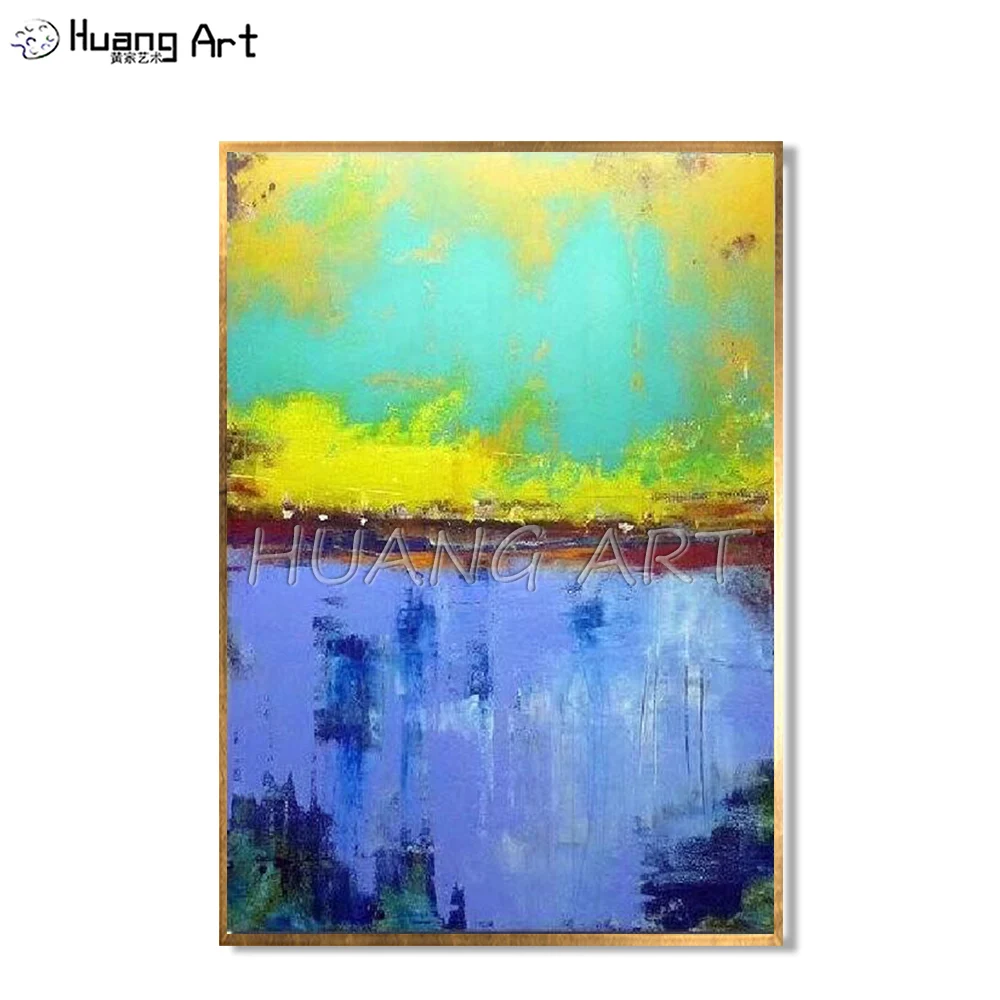 New Year Christmas Art Gift for Home Wall Decor Handmade Colorful Abstract Lucky Canvas Oil Painting Big Size Modern Abstract