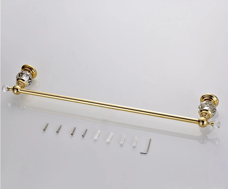 Vidric Luxury brass Europe style gold finished bathroom single towel bar,towel rail,towel rack bathroom accessories