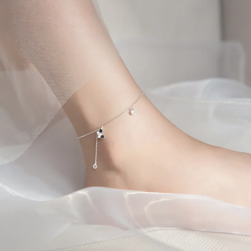 

MIQIAO Butterfly Anklet Bracelet On The Leg Silver 925 For Women Ornament Female Simple Summer Footwear Chain Fashion Jewelry