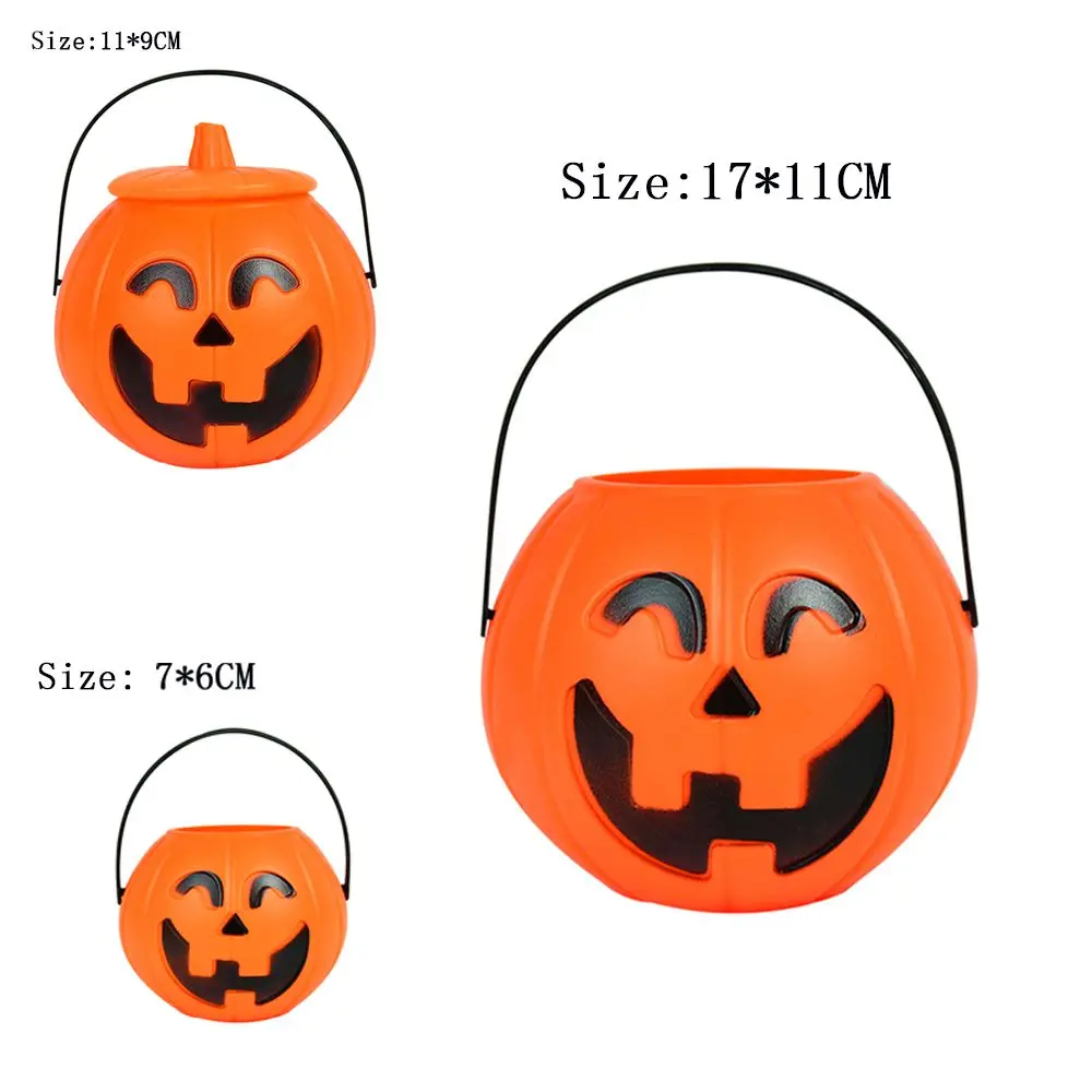 Children Kids Trick Pumpkin Bucket Sweet Holder Halloween Party Decorations Candy Box