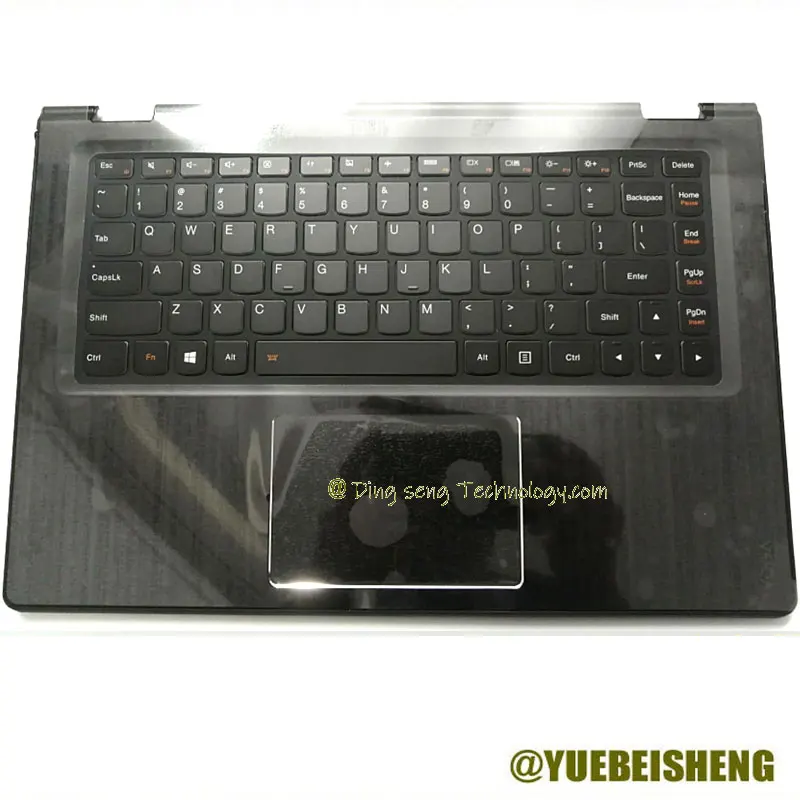 YUEBEISHENG       NEW for Lenovo Yoga 3 14 YOGA 700-14 Yoga 700-14ISK palmrest US keyboard upper cover Touchpad 5CB0H35644