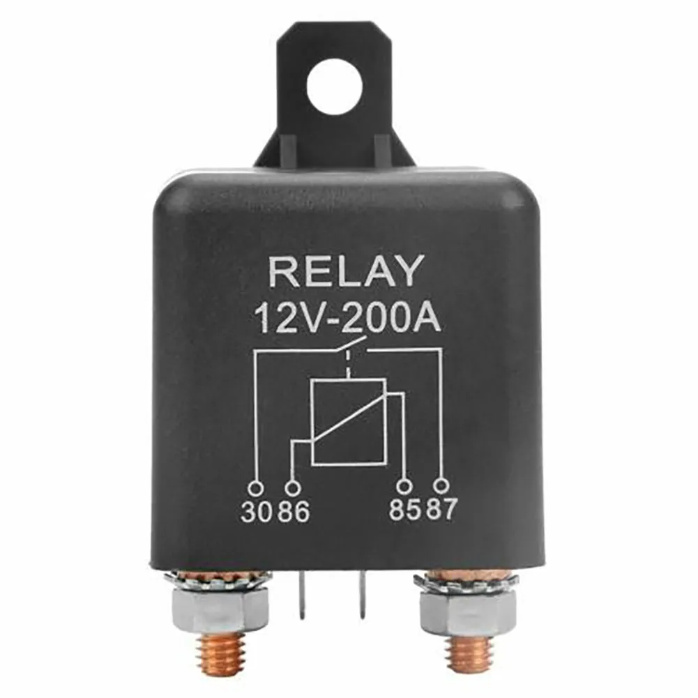 200A Automotive Relay 12V Normally Open Start WM686 M6 Terminal RL180 DC12V 200A High Performance Automotive Control Unit