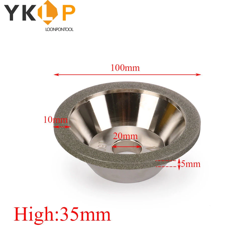 카바이드 금속 그라인더용 100mm 다이아몬드 그라인딩 휠 연마 컵 4/5" 보어 100-600 #
