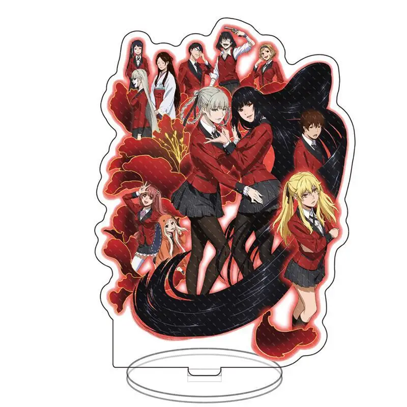 Anime Kakegurui Figure Jabami Yumeko Acrylic Stand Character Model Plate Holder Desktop Decoration Stationery Toy Collection