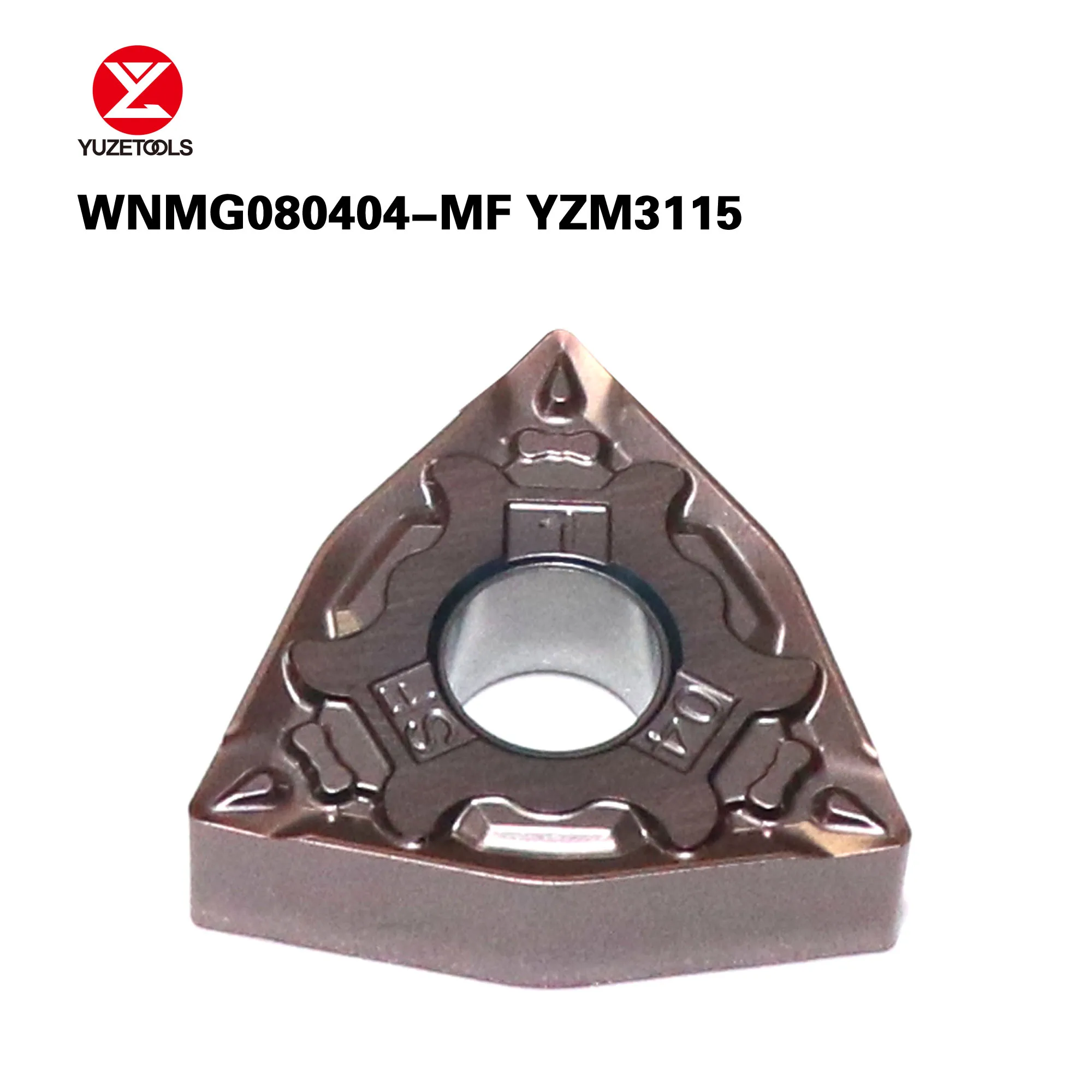 10pcs WNMG060404MF YZM3115 CNC Turning Lathe Finish Stainless Steel Processing Machining Cutter Tungsten Carbide Inserts