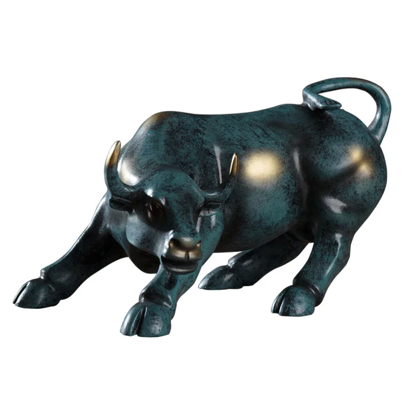 

Luxurious Resin Bull Sculpture & Statue Home Decoration Artware Living Room Display Furnishings Decoration Ornament Office Decor