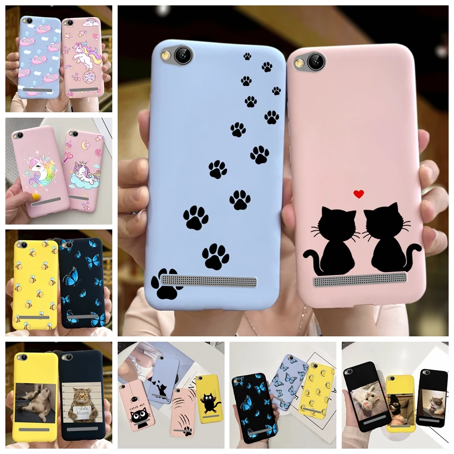 For Xiaomi Redmi 5A Note5A Case Cartoon Bee Unicorn Painted Candy Color Cover for Xiaomi Redmi Note 5A Prime Redmi5a Phone Cases