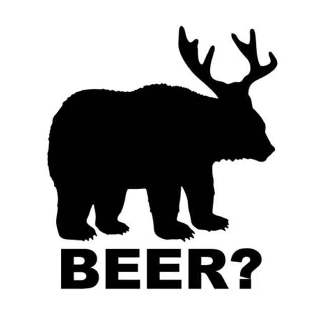 

13.5cm*15.3cm Beer Fashion Animal Car Sticker Vinyl