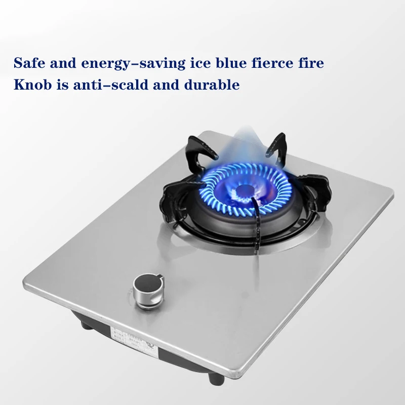 GO1 fornello a Gas con superficie in acciaio inossidabile da tavolo per uso domestico fornello a Gas naturale liquefatto a testa singola incorporato a risparmio energetico