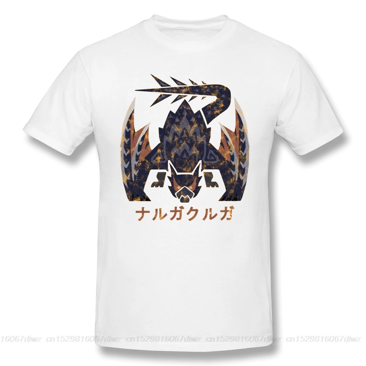 New summer T Shirt World Iceborne Nargacuga Kanji T-Shirt 100 Percent Cotton monster hunter ARPG PS4 GAME PLAYER