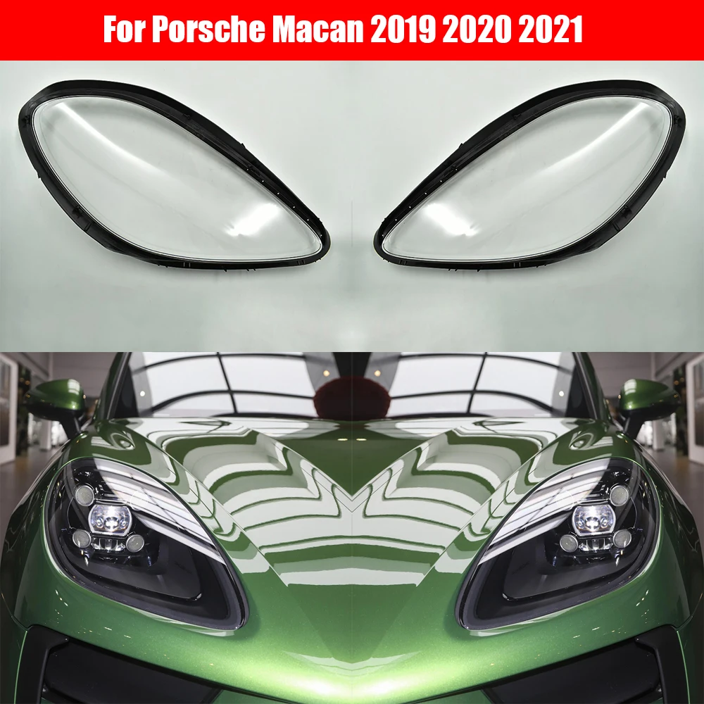 

Headlamp Cover For Porsche Macan 2019 2020 2021 2022 Car Headlight Lens Replacement Auto Shell