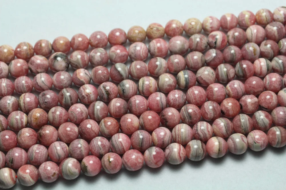 1 strands  natural  Rhodochrosite Round Loose Beads 15\