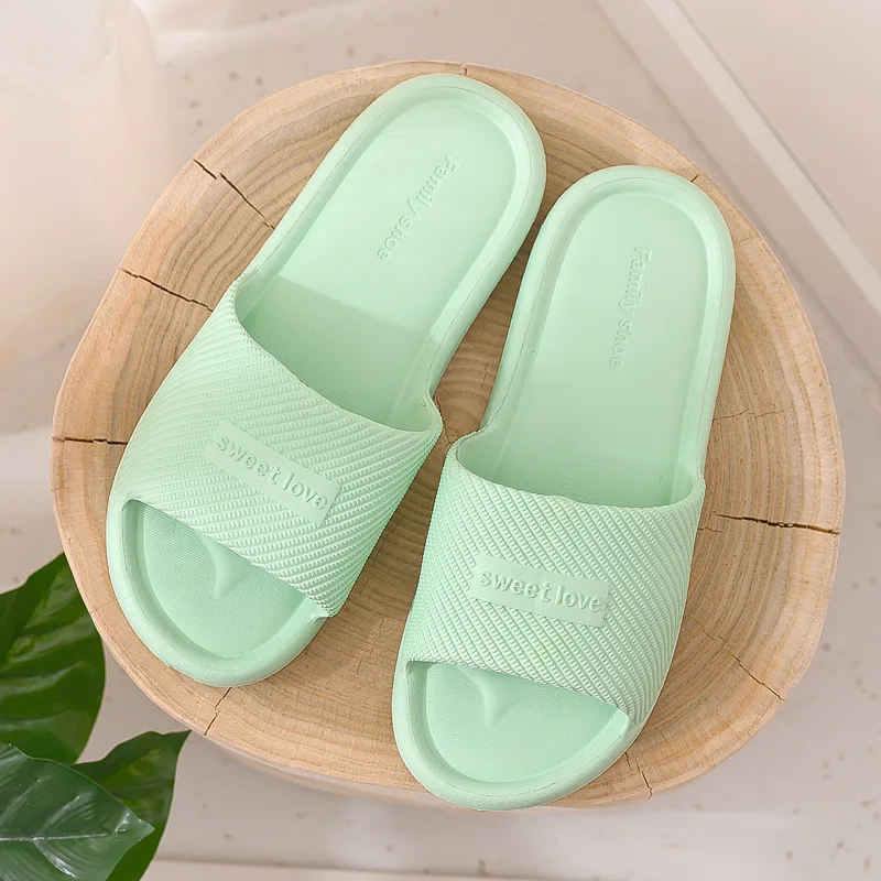 New Women Indoor Home Slippers Summer Flip Flops Bath Slippers Non-slip Unisex Couple Family Flat Shoes Hotel Sandal Flat Shoes