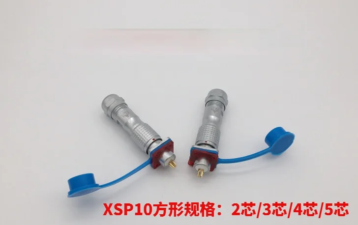 Enchufe de aviación, XSP10-2, 3 núcleos, 4 núcleos, 5 núcleos, conector resistente al agua, apertura de 10MM