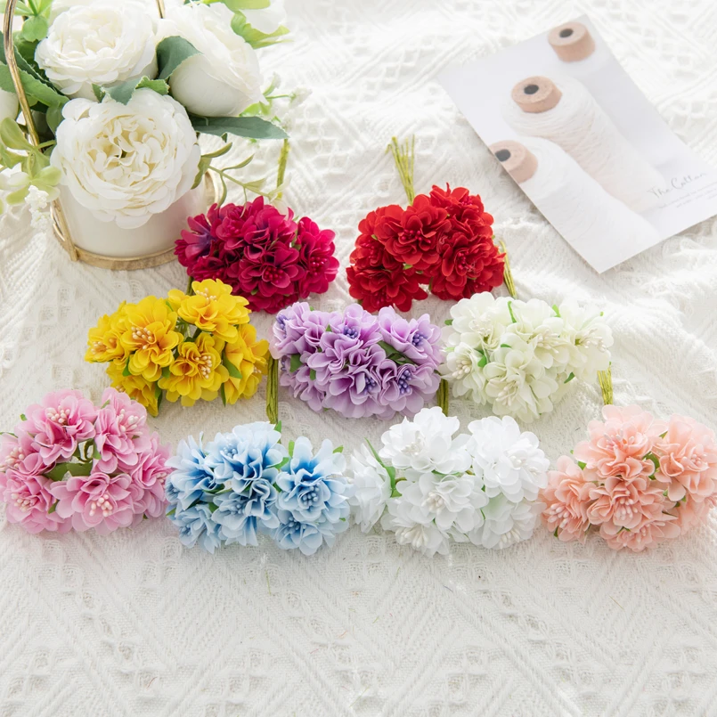 1/3 Stück Künstliche Blumensträuße mit Stielen Großhandel Hochzeit Party Weihnachtsdekoration Heim Handgemachter Kranz Geschenk Scrapbook Bastelzubehör Kunstblumen – Detail 3