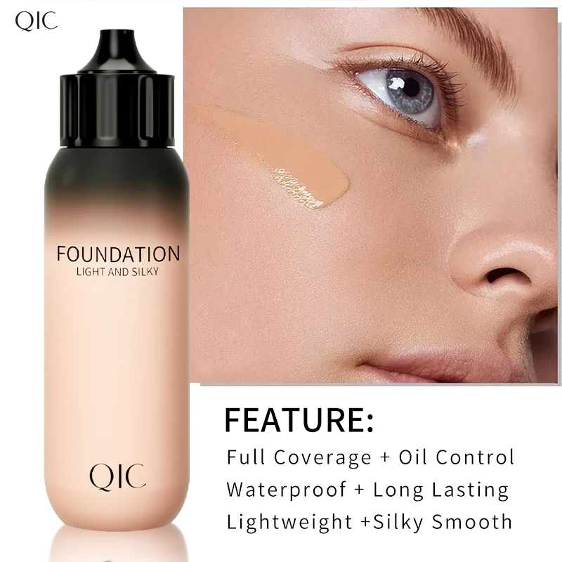 2 Colors Long Lasting Liquid Foundation Waterproof Cover Acne Spot Natural Face Base Makeup Matte Concealer Foundation Cosmetic