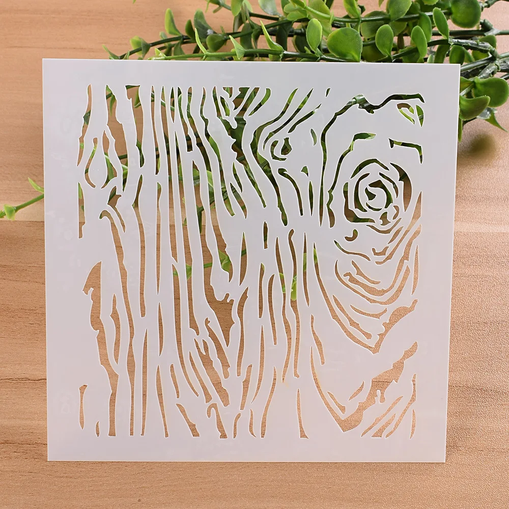 

13cm 5.1" Wooden Texture DIY Layering Stencils Wall Painting Scrapbook Coloring Embossing Album Decorative Paper Card Template