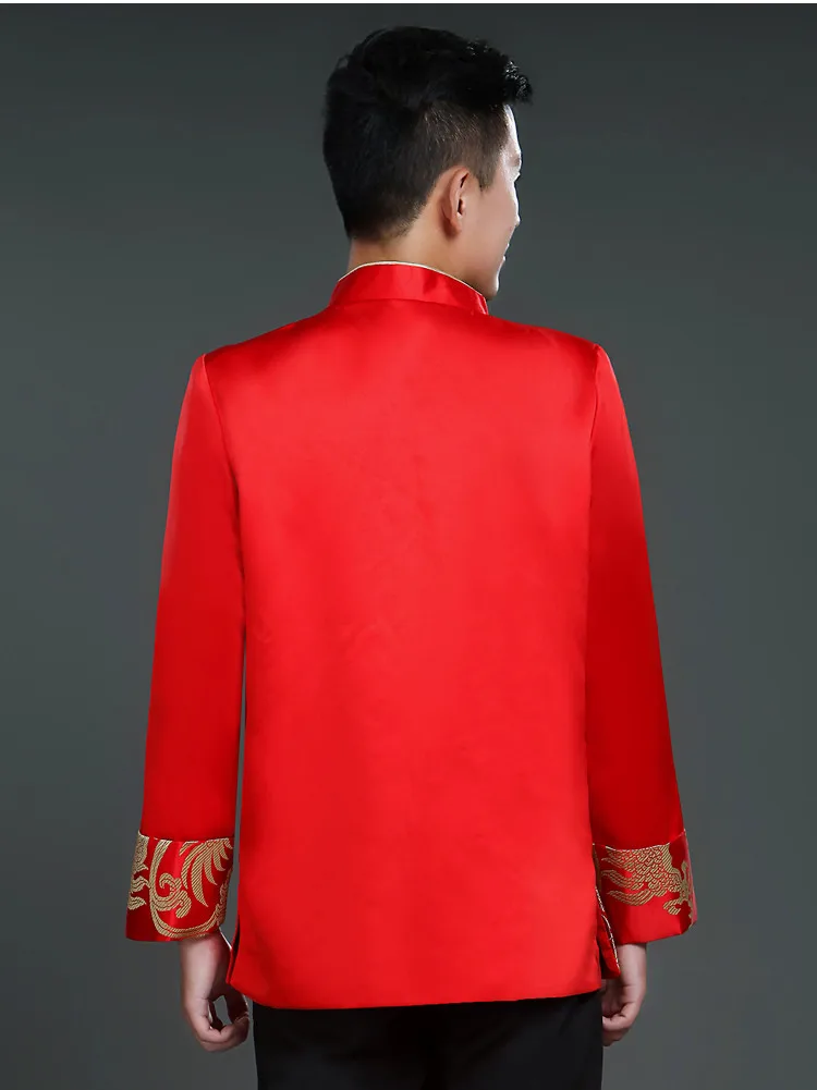 Traditonal China Spring Festivals costume show Tang Clothing bridegroom Zhongshan Wear performance Costume Festivals Casual wear