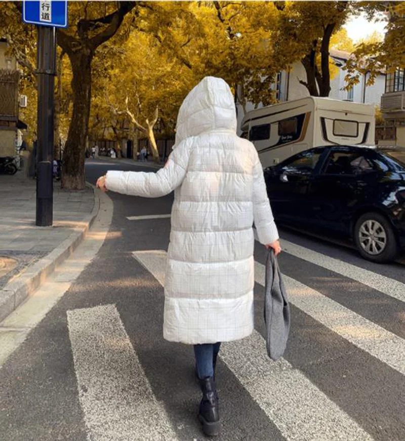 2024 Women Winter New Jacket Womens Fashion Mid-length Coats For Womens Hooded Down Parka Warm Thick Female Clothes Waterproof