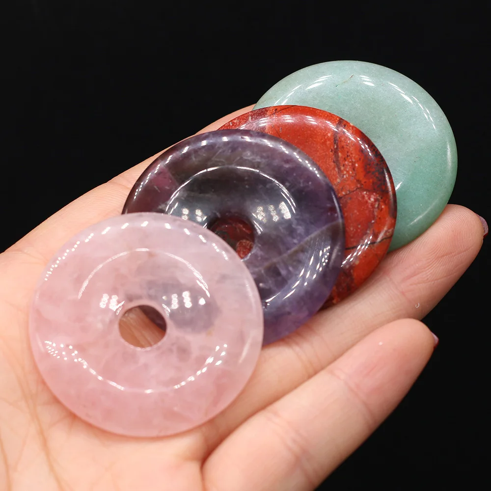 1PC Natural Agates Beads Semi-precious Stone Big Hole Bead Charms for Jewelry Making DIY Pendant Necklace Earring Accessories