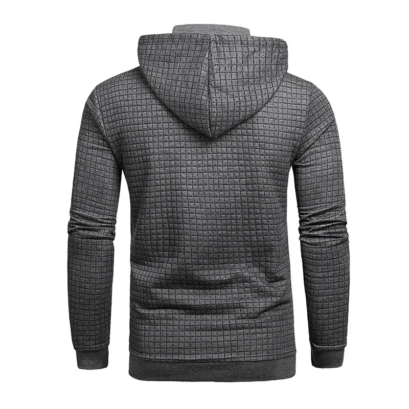 Plaid Hoodies Men 2020 Autumn Long Sleeve Solid Color Hooded Sweatshirt Coats Male Hoodie Casual Sportswear Drop Shipping