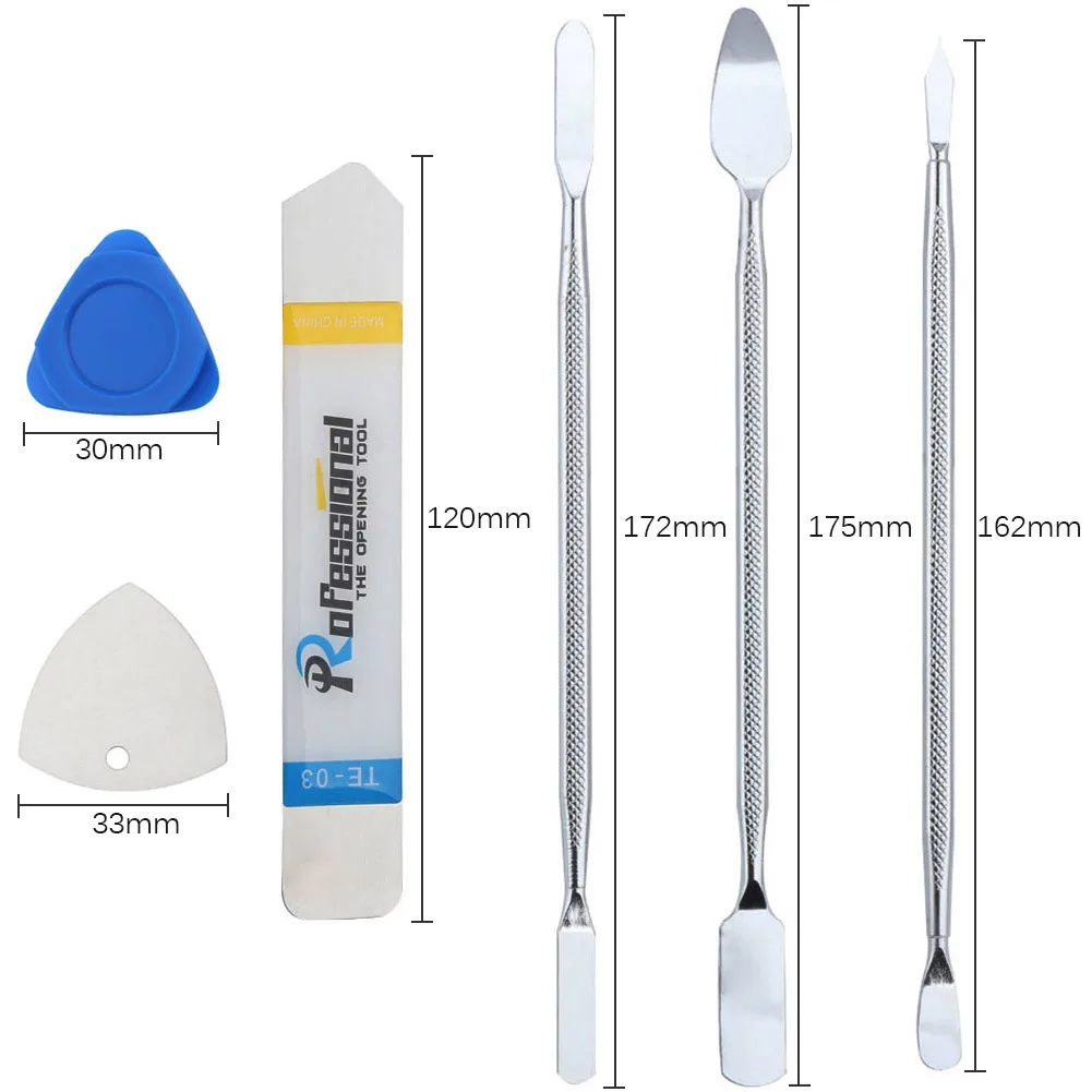 Imagem -06 - Ferramenta de Alavanca Spudger de Metal com Extremidades Duplas com Palhetas de Abertura Fina para Celular Tablet Laptop pc Removedor de Tela Kit de Ferramentas de Reparo