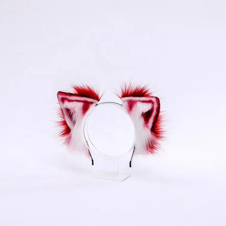 

Anime Cosplay Faux Fur Animal Cat Ears Hair Clip Hairpin Fluffy Costume Fancy Dress Headwear