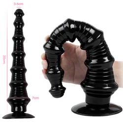 Suction Cup Anus Beads Plug Super Long Anal Plug Butt Plug Female Masturbator Prostata Massage Adult Sex Toys for Woman and Man