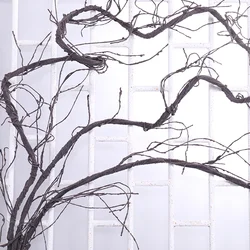 300cm Artificial Fake Plants Tree Twigs Cherry Branches Liana Wall Hanging Rattan Trunk Flexible Vines Wedding Garden Decoration