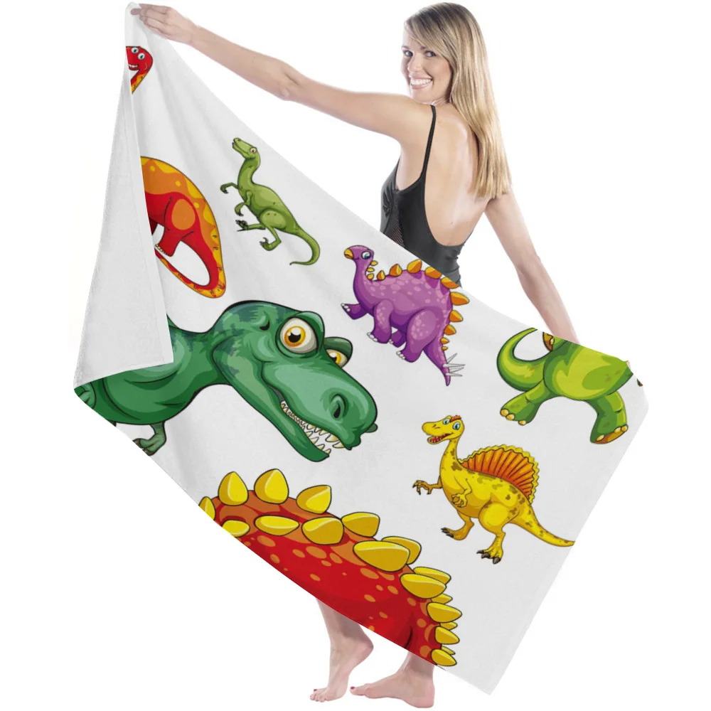 Animal Dinosaur Pterodactyl Bath Towel Microfiber Beach Towel Bathroom Supplies Bath Towels for Adults