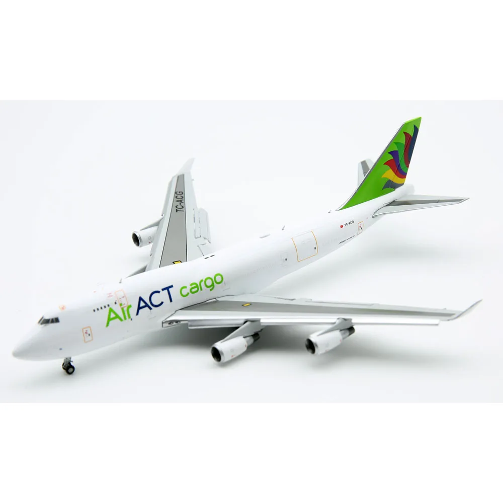 LH4245A 1:400 Aereo da collezione in lega JC Wings ACT Airlines Cargo Boeing B747-400 Diecast Aircraft Jet Model TC-ACG Flap Down
