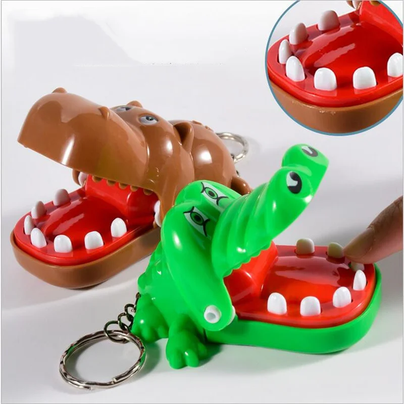 Color Optional Hot Sale New Creative Mini Small Size Crocodile Mouth Dentist Bite Finger Game Funny Gags Toy For Kids Play Fun