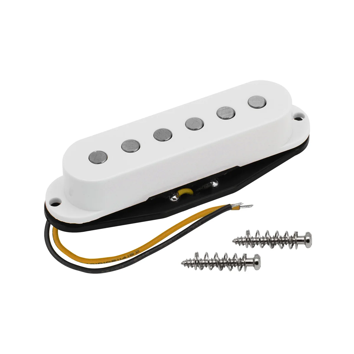 FLEOR 1PCS Flat Top Vintage Alnico 5 Single Coil Pickup White for ST Electric Guitar,Neck/Middle/Bridge Pickup for Option