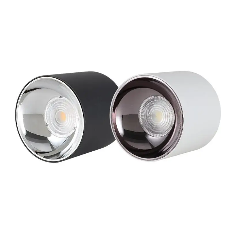 

Black / White Body Surface Mounted LED Downlights 15W 20W 30W Mounted Dimmable Ceiling Lamps Spot Light 220V 110V Down Light