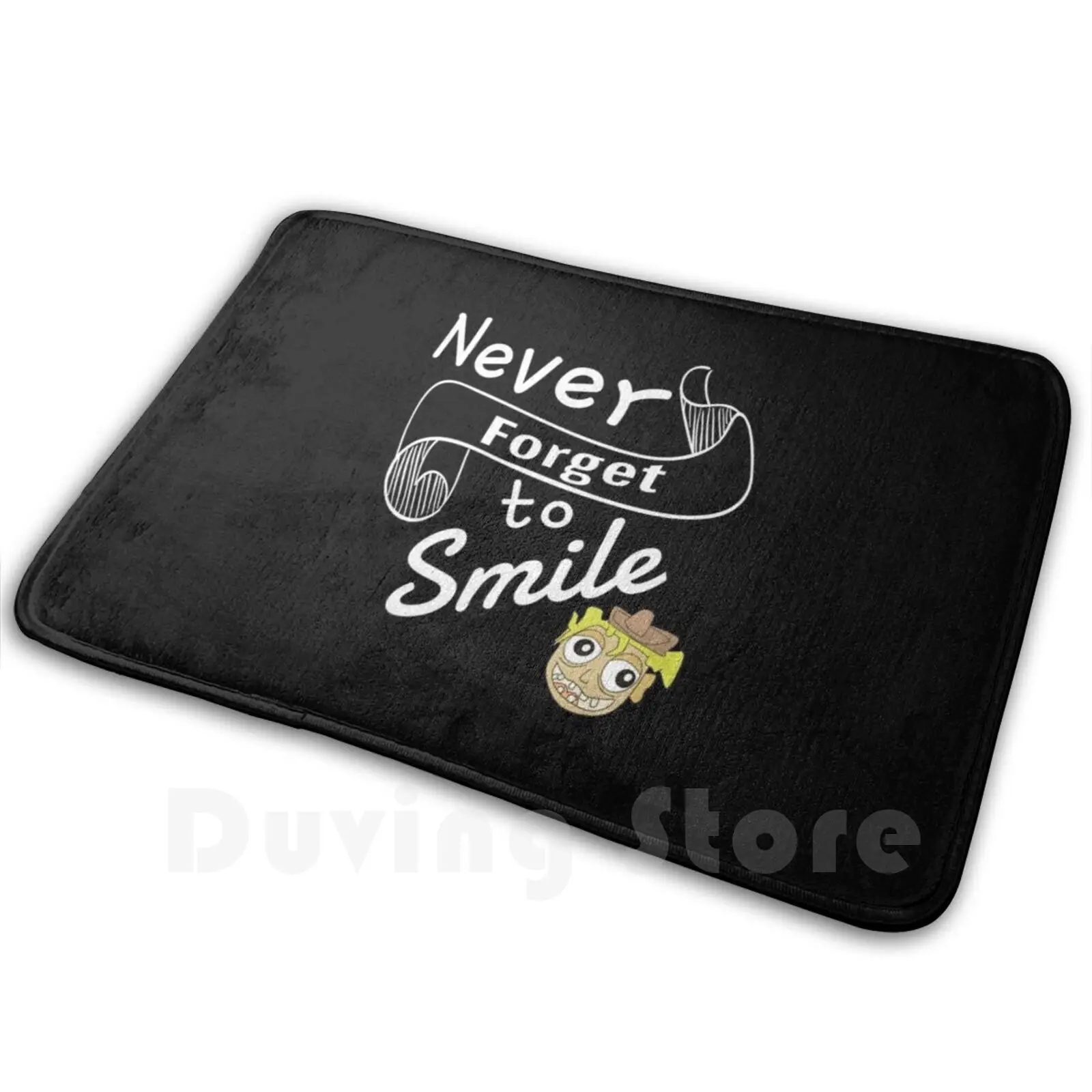 Never Forget To Smile Carpet Mat Rug Cushion Soft Non-Slip Never Forget To Smile