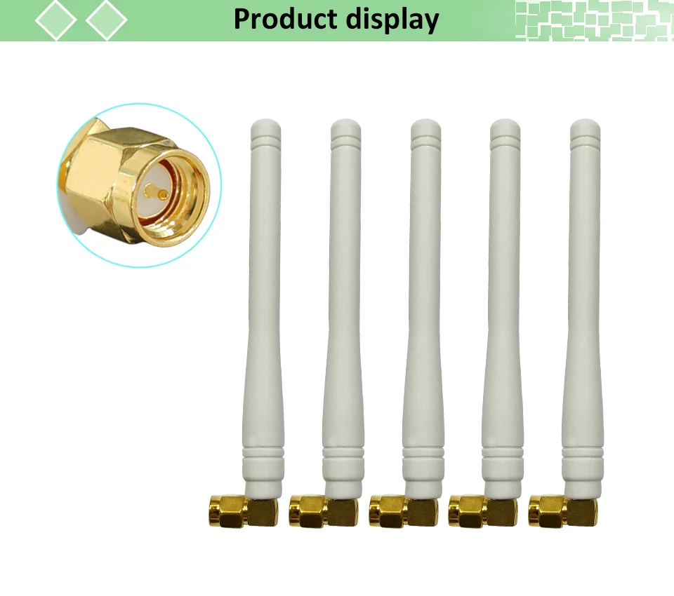 EOTH 2/5 Stück 868MHz Antenne 3dBi Verstärkung SMA Stecker Weiß und 4. RG0.8 Pigtail LoRaWAN für Lora IoT Geräte Gateway Drahtlosmodul – Detail 5