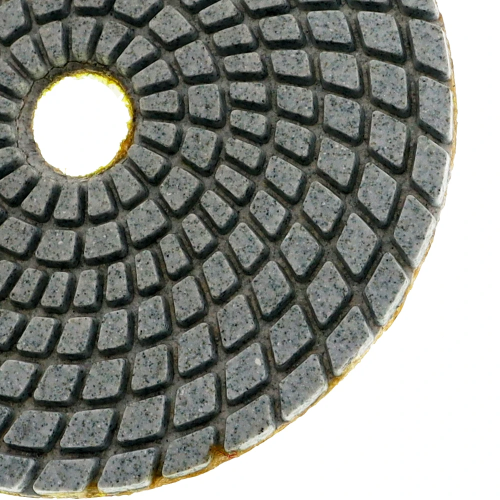 Imagem -05 - Polegada Diamante Molhado Polimento Almofada 100 mm Rodas de Moagem Flexíveis para Granito Pedra Mármore Branco Disco Lixamento Peças