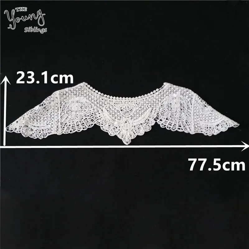 Lace shawl false collar sewing dress embroidery applique fabric DIY craft supplies material accessories 1 piece for sale