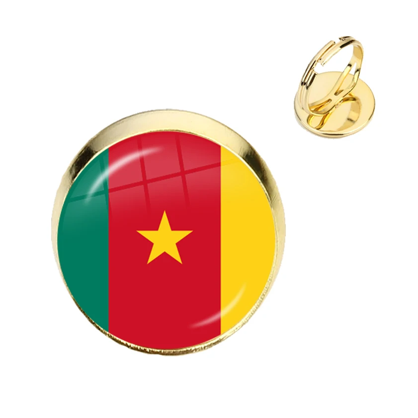 South Africa,Mozambique,Liberia,Cameroon,Verde,Papua New Guinea,Algeria,Belgium,Portugal National Flag Adjustable Rings For Gift