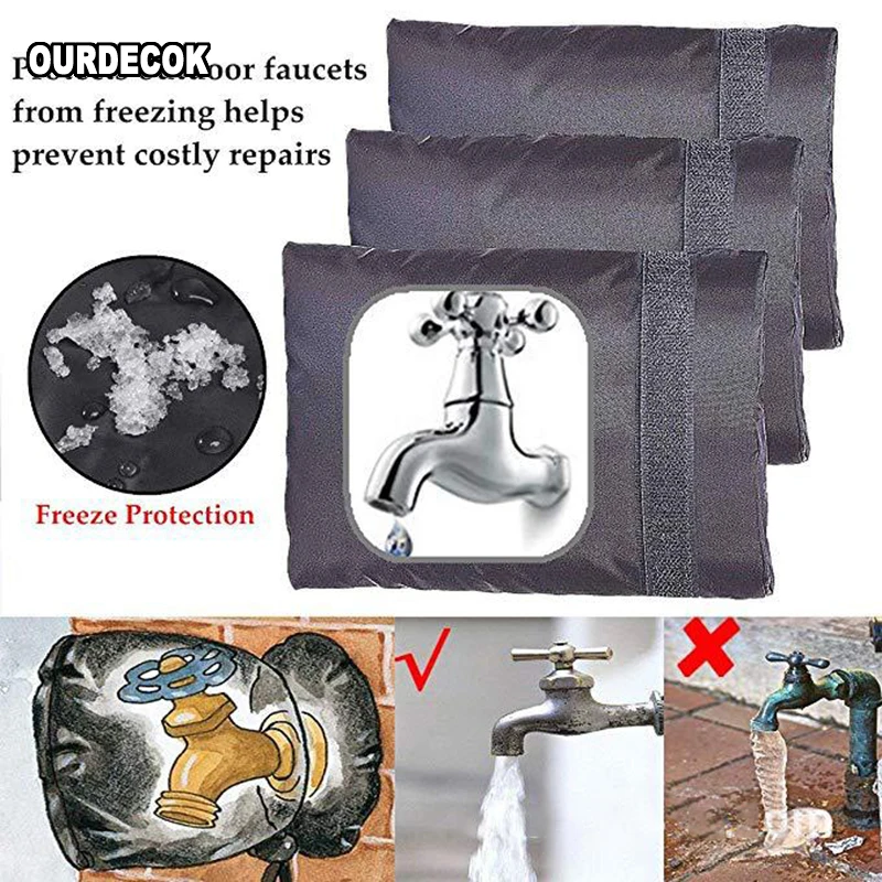 New Winter Waterproof Outdoor Faucet Cover Outside Garden Faucet Freeze Protection Sock Reusable Tap Protector